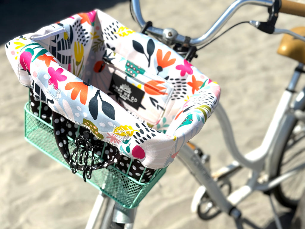 Bike Basket Liner Beach Bag and Travel Tote  All in ONE bag Neoprene Water Resistant