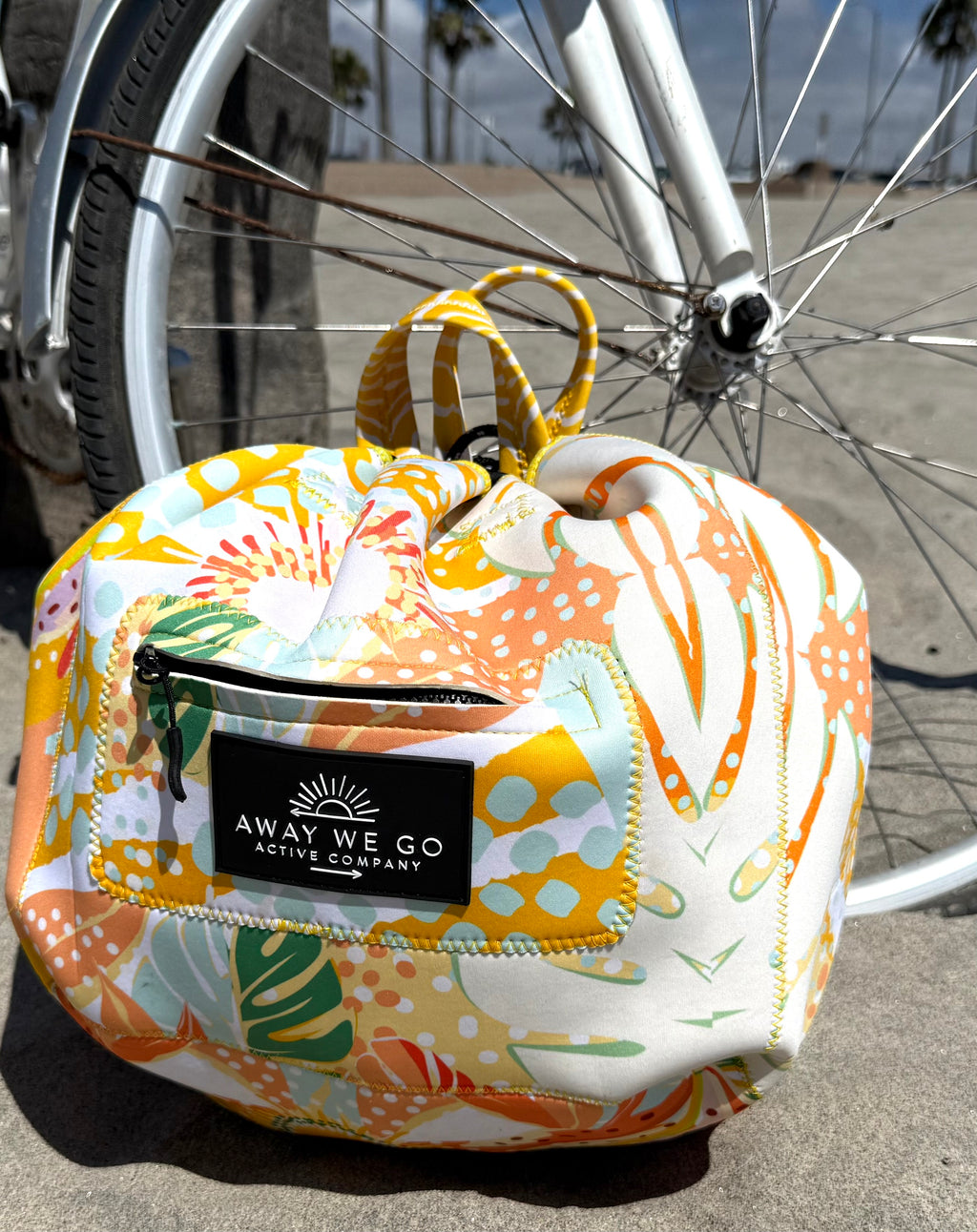 Bike Basket Liner Beach bag and Tote -All three in one bag