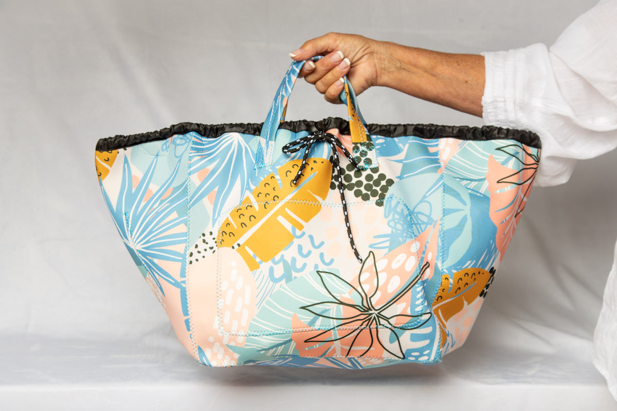 Bike Basket Liner Beach Bag Travel Tote  Three Bags all in ONE