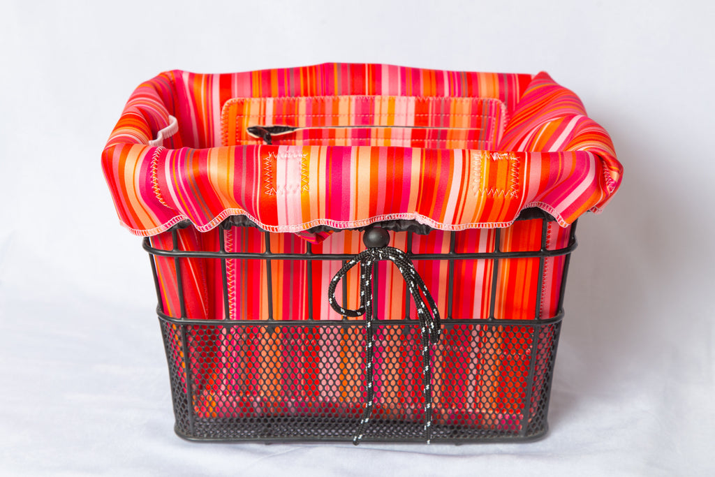 Bike Basket Liner Beach Bag and Travel Tote - All in ONE Bag  Neoprene Water Resistant
