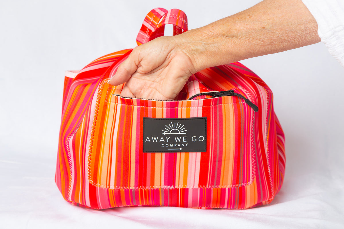 Bike Basket Liner Beach Bag and Travel Tote - All in ONE Bag  Neoprene Water Resistant