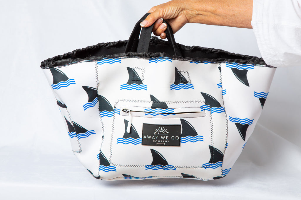 Bike Basket Liner Beach Bag Travel Tote -All in ONE bag Neoprene Water Resistant