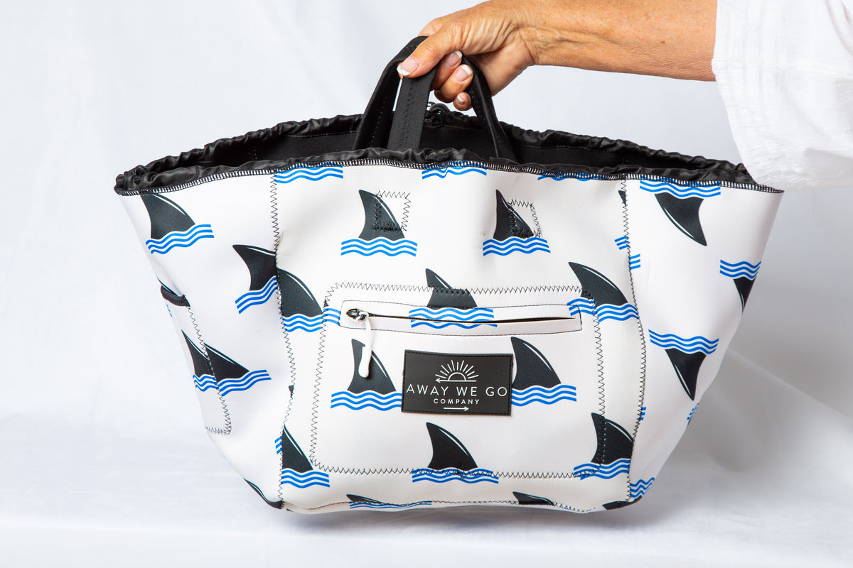 Bike Basket Liner Beach Bag Travel Tote -All in ONE bag Neoprene Water Resistant