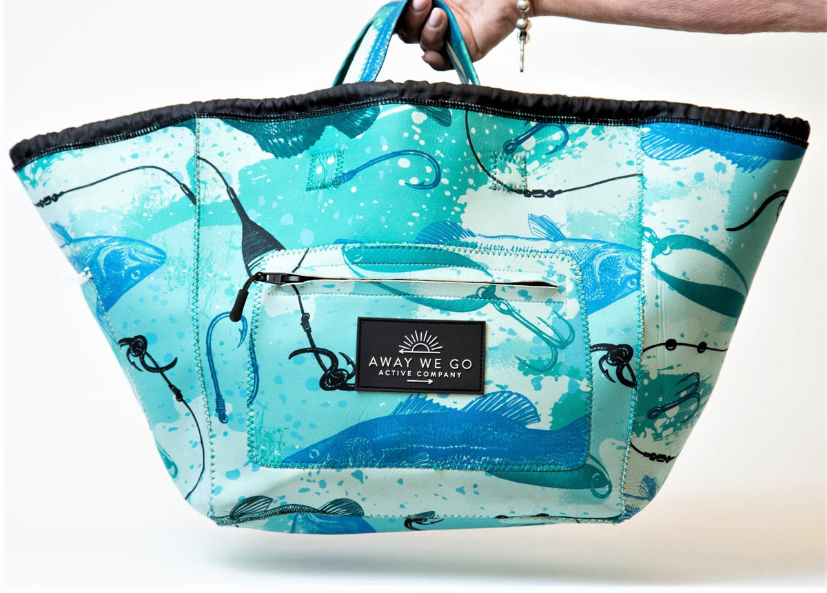 Bike Basket Liner Beach Bag Travel Tote -All in ONE BAG Neoprene Water Resistant