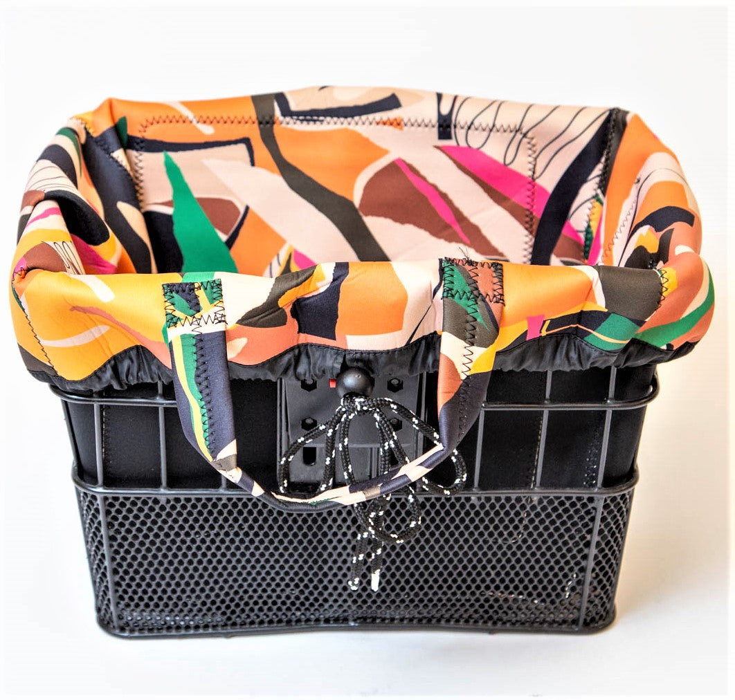 Bike Basket Liner Beach Bag and Travel Tote -All in ONE Bag  Neoprene Water Resistant
