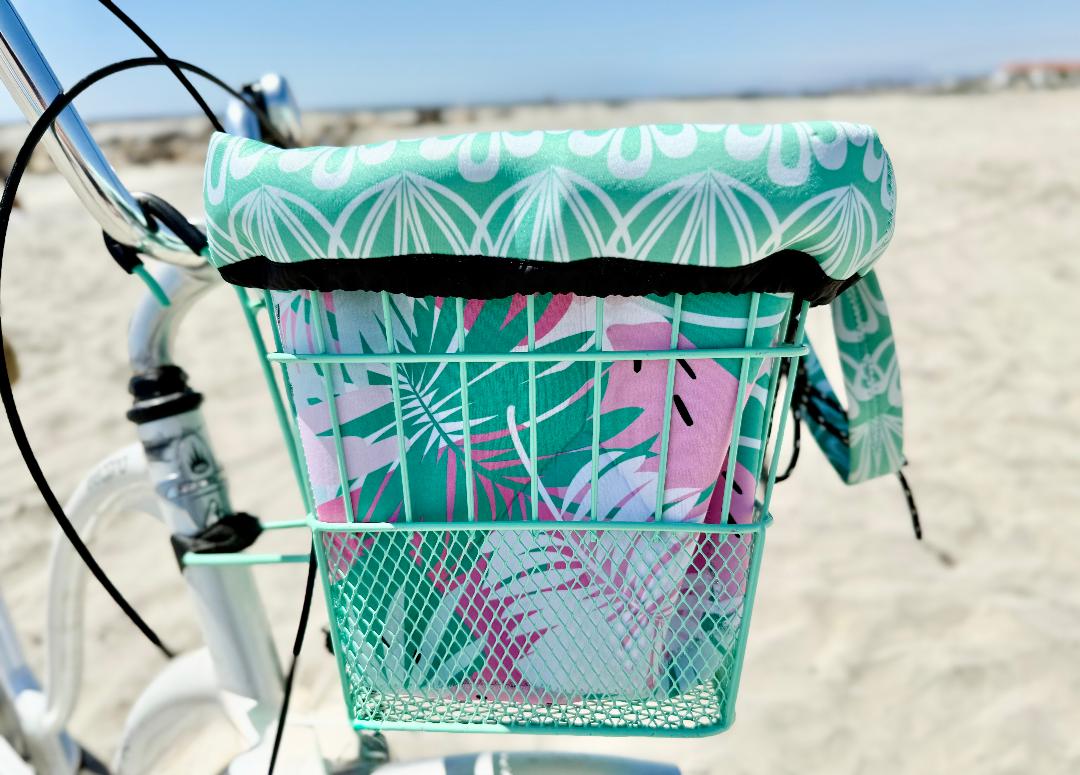 Bike Basket Liner Beach Bag Travel Tote- All in ONE Bag Neoprene Water Resistant