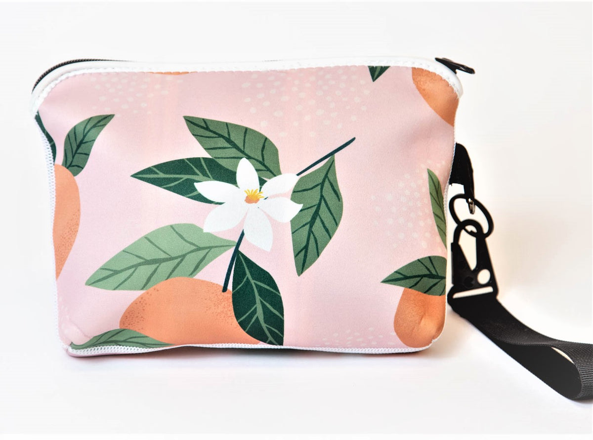 Oranges Neoprene Water Resistant Beach Bag and Travel Pouch