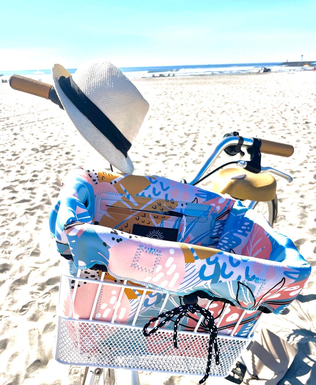 Bike Basket Liner Beach Bag Travel Tote  Three Bags all in ONE
