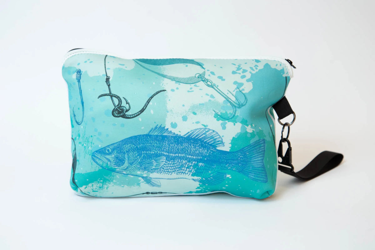 Go Fish -Neoprene Water Resistant Zipper Pouch
