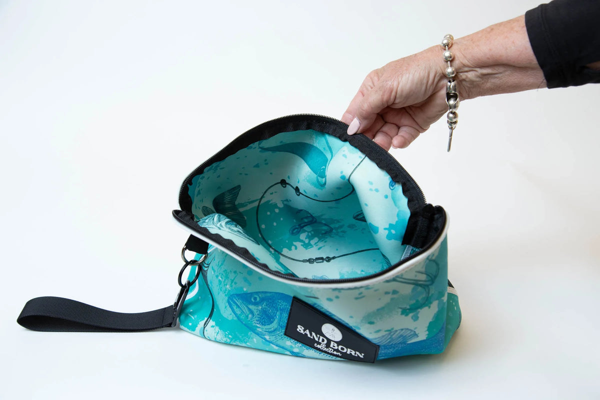Go Fish -Neoprene Water Resistant Zipper Pouch