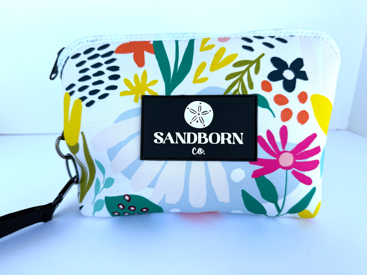 Petal & Bloom Neoprene Bikini Bag Water Resistant Beach Pouch