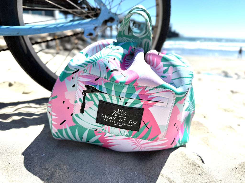 Bike Basket Liner Beach Bag Travel Tote- All in ONE Bag Neoprene Water Resistant