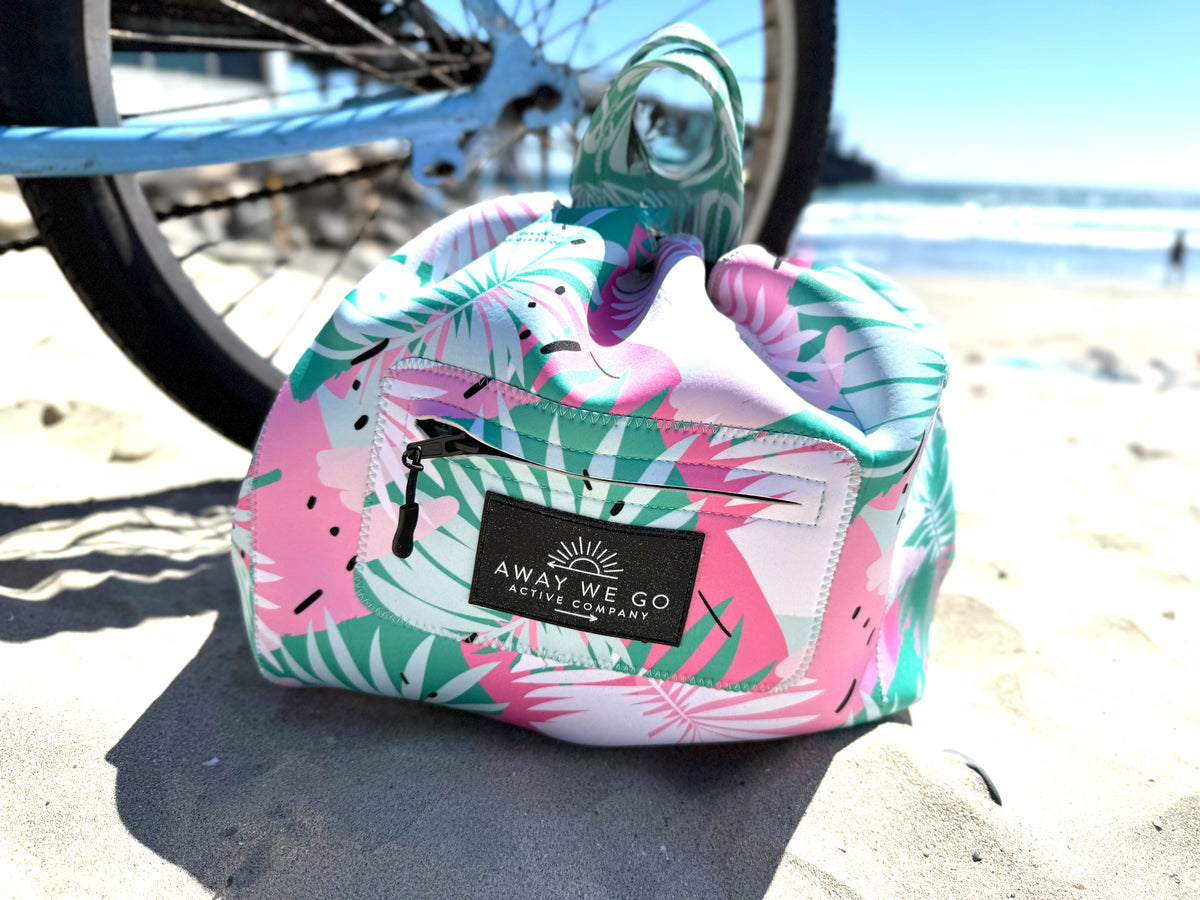 Bike Basket Liner Beach Bag Travel Tote- All in ONE Bag Neoprene Water Resistant