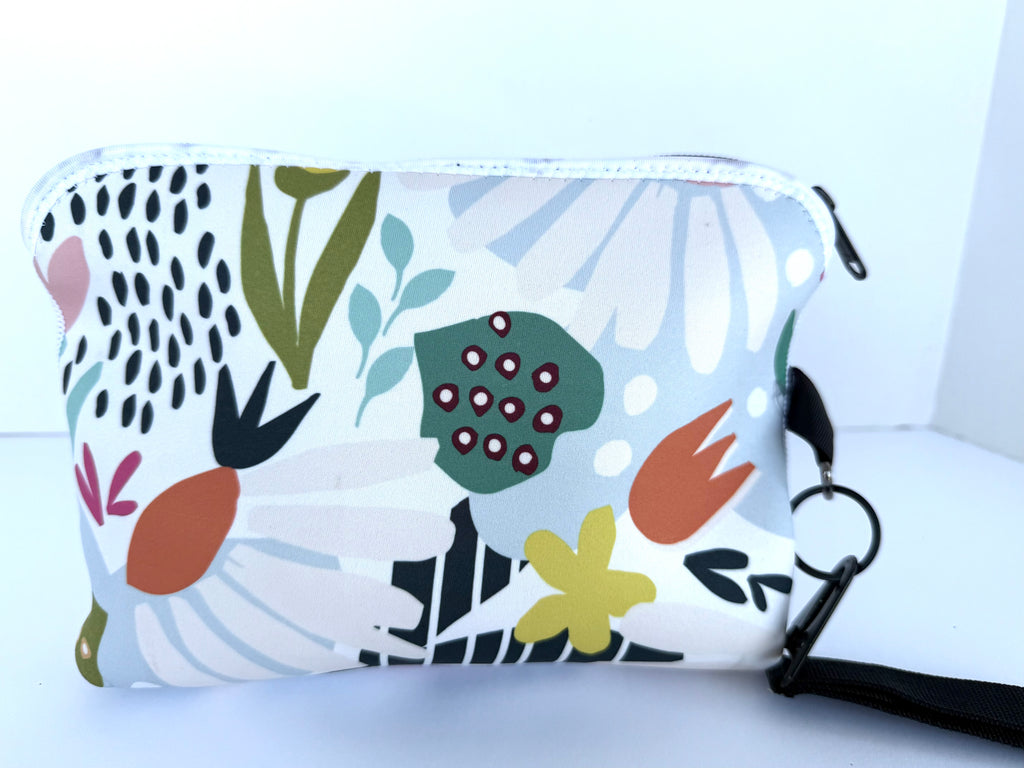 Petal & Bloom Neoprene Bikini Bag Water Resistant Beach Pouch