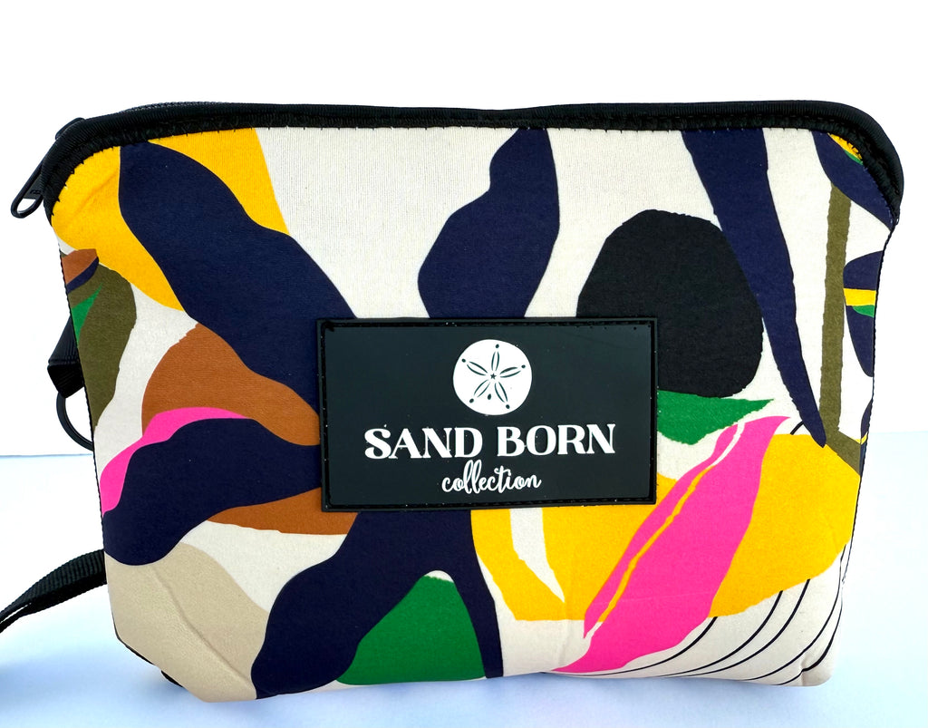 SeaFlower Neoprene Water Resistant Zipper Pouch